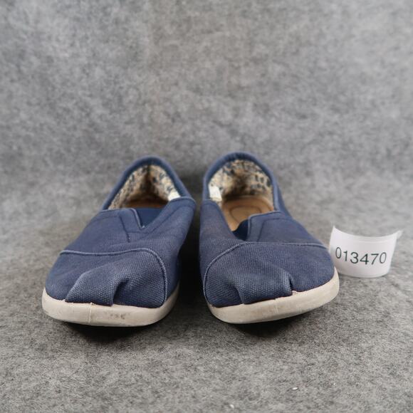 Bahama Bay Shoes Womens 9 Casual Slip On Loafer Flats Blue Canvas Trainers - Picture 2 of 12